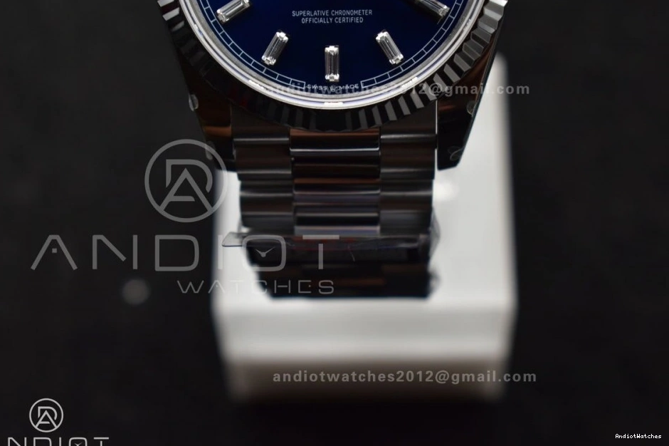 V5 Dial Best 904L (Gain Weight) on Steel Blue President Crystal 36 676 DayDate Edition QF Bracelet SS vr3255 Affordable 0315